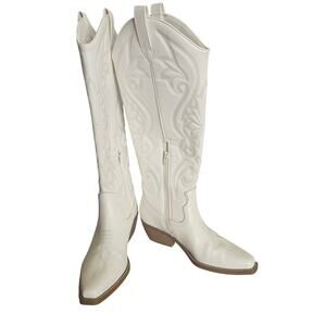 Wild Fable Women’s Kenzie Tall Leather Western Boots Memory Foam Insole size 7.5